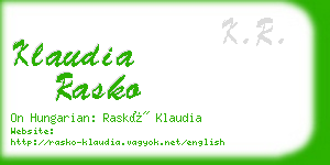 klaudia rasko business card